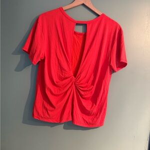 Women's active top with twist back detail